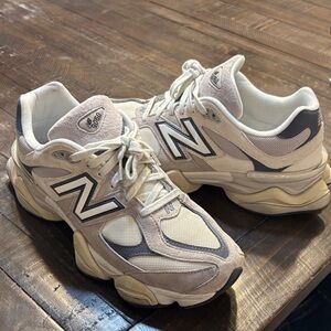 New Balance Beige and Gray Athletic Shoes